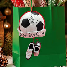 Soccer Ball Ornament - 2 Dimensional w/ Shoes