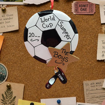 Soccer Ball Ornament - Gold Star