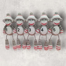 Sock Monkeys Ornament (5 Names)