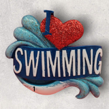 SWIMMING - I (HEART) SWIMMING Ornament