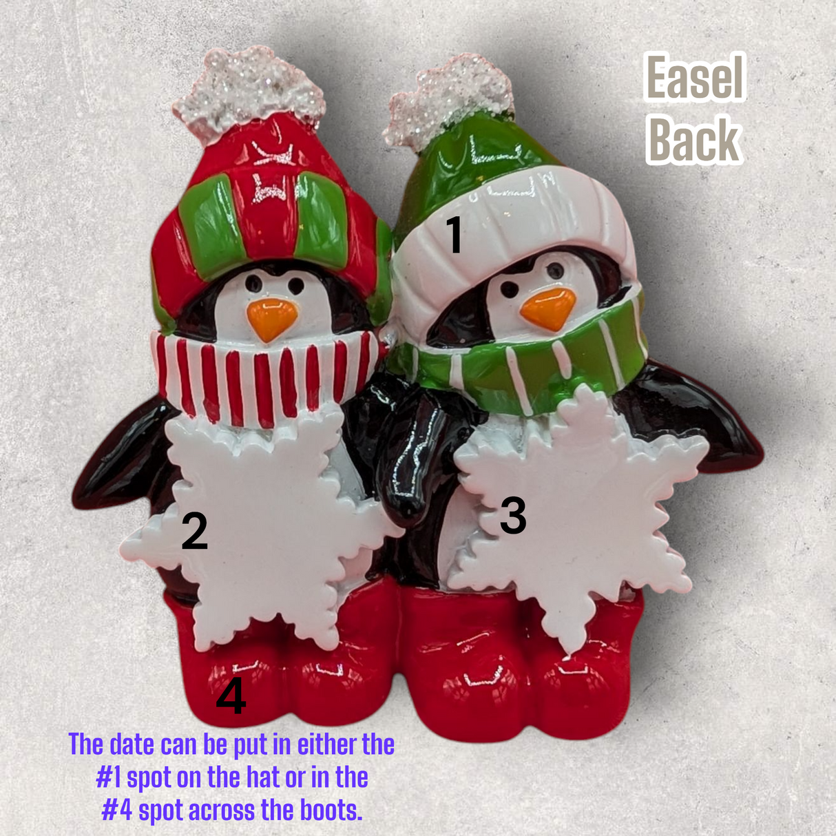 2 PENGUINS TABLETOP DECORATION