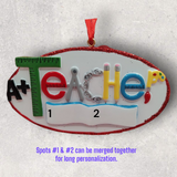 TEACHER Ornament - A+ - OVAL