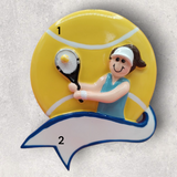 TENNIS Ornament - BALL / BANNER - FEMALE