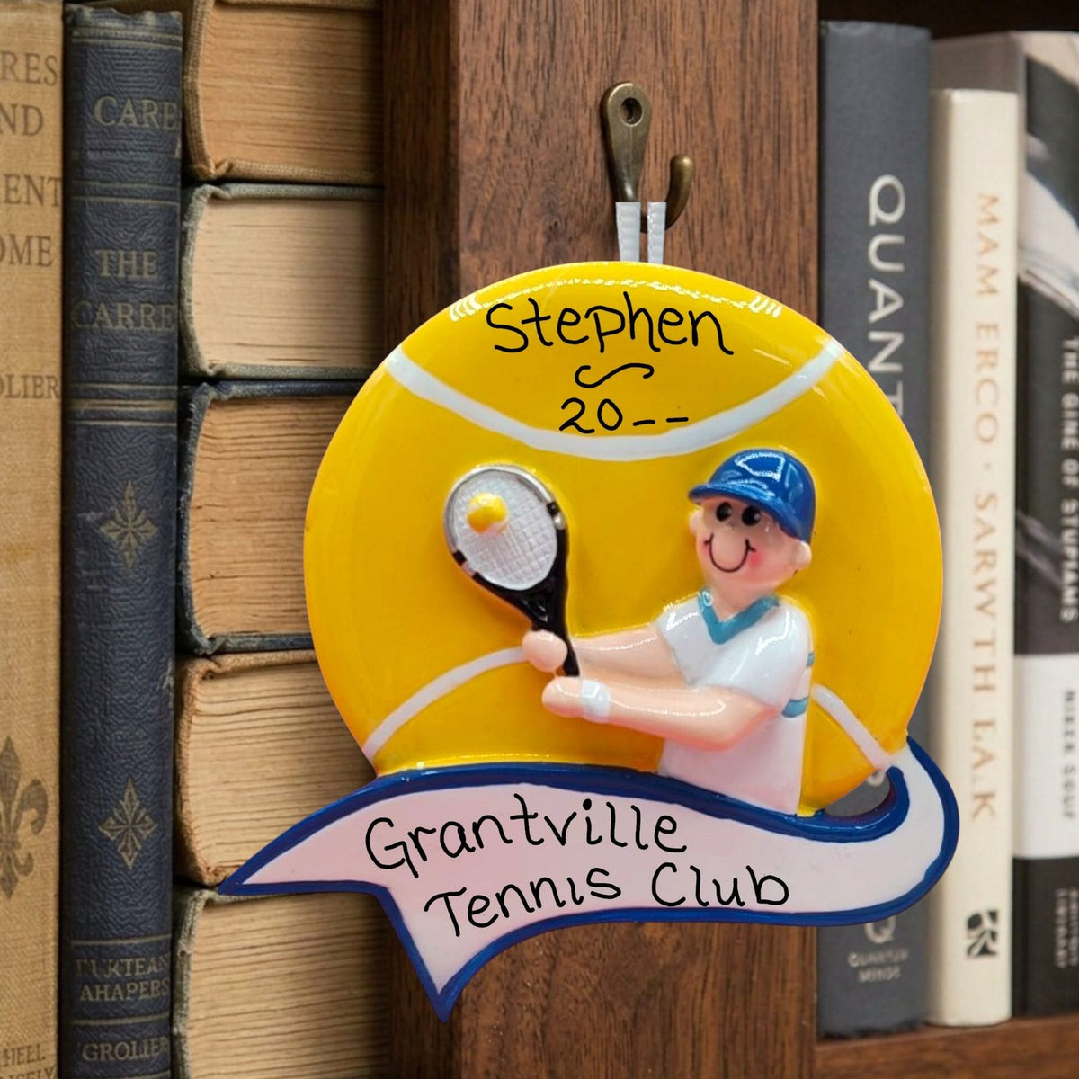 Tennis Ornament - Ball / Banner - Male