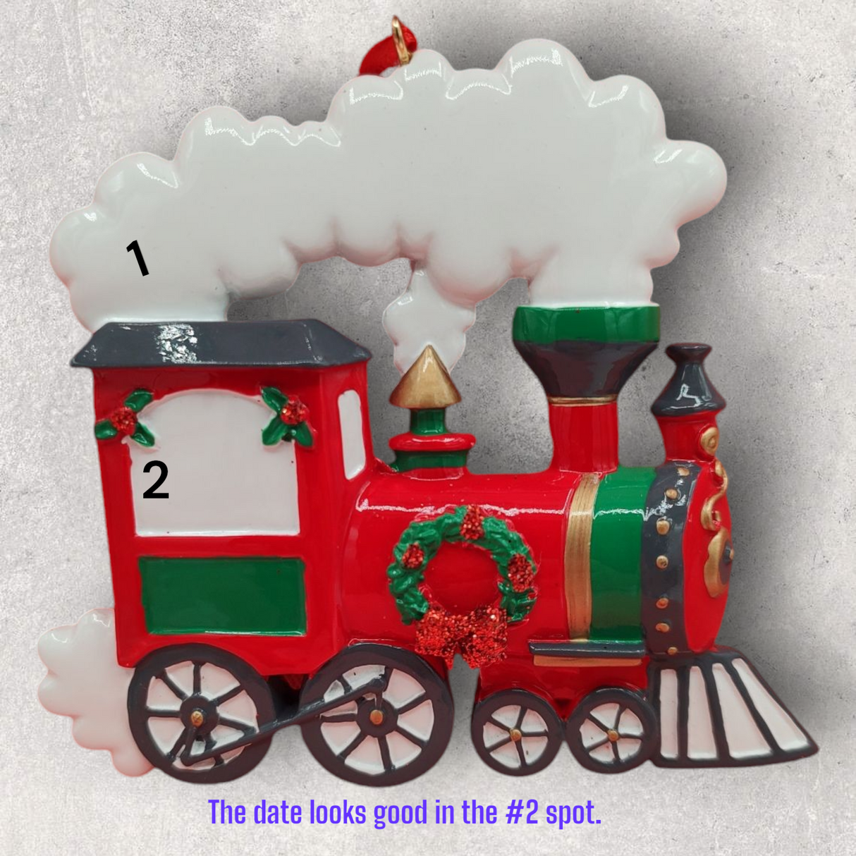 TRAIN Ornament - RED ENGINE