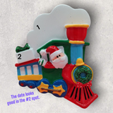 TRAIN Ornament - SANTA