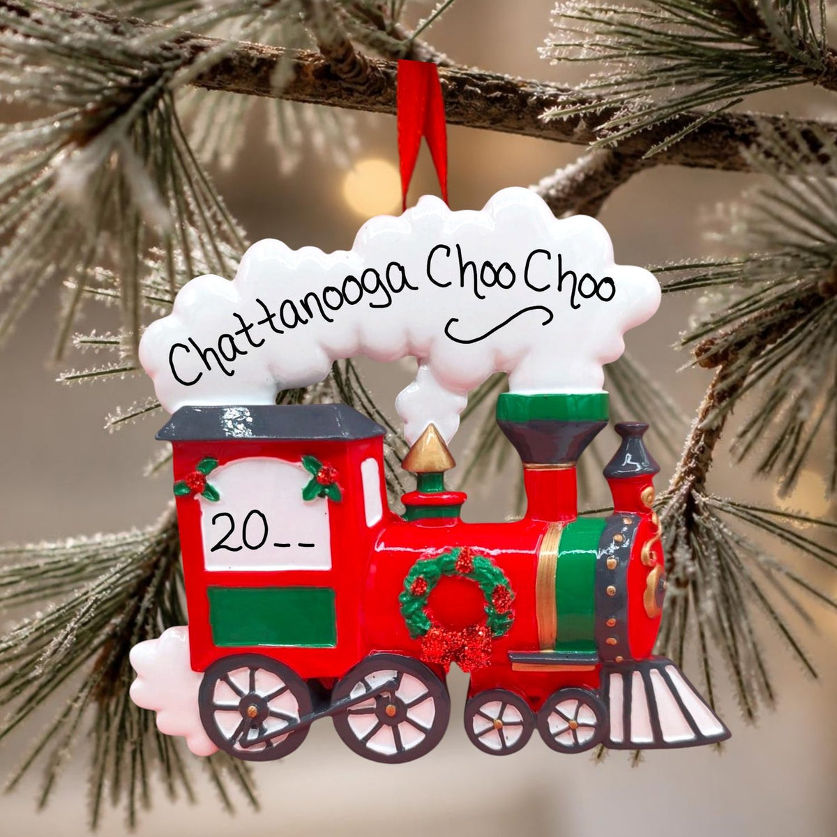 Train Ornament - Red Engine