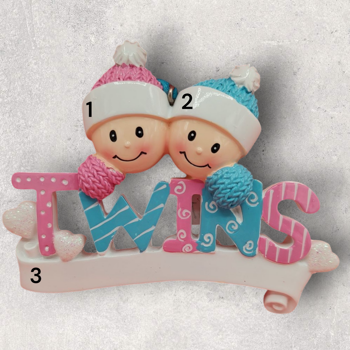 BLUE & PINK - TWINS Ornament