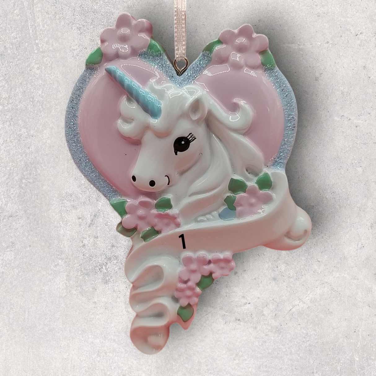 UNICORN with FLOWERS Ornament