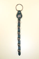 BELLS and HOLLY CHARM above 6 Bells on Leather Strap