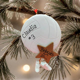 Volleyball Ornament - Gold Star