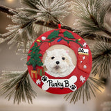 DOGS - WESTIE - Red Wreath