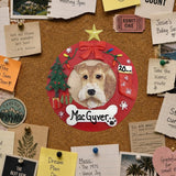 DOGS - WIRE FOX TERRIER - Red Wreath