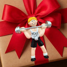 Weightlifting Ornament - Blonde - Male