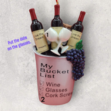WINE BUCKET LIST Ornament