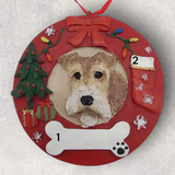 DOGS - WIRE FOX TERRIER - Red Wreath