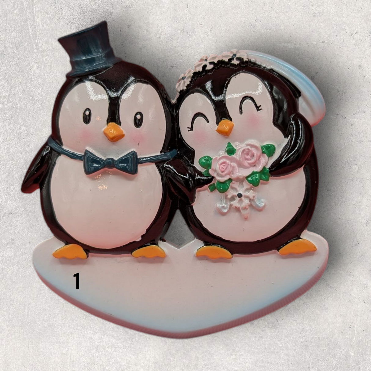 2 PENGUINS - BRIDE & GROOM Ornament