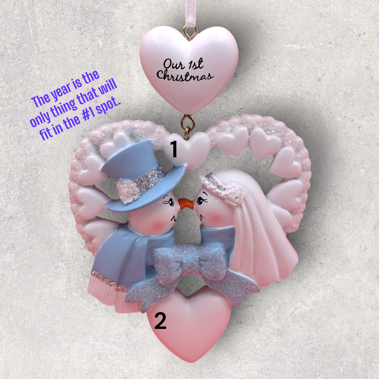 SNOW COUPLE WEDDING Ornament - BLUE