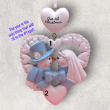 SNOW COUPLE WEDDING Ornament - BLUE