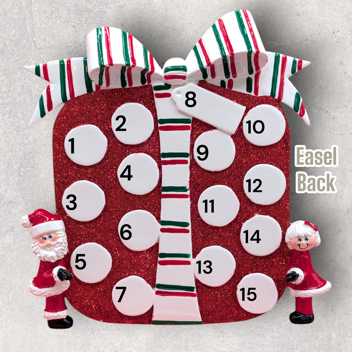 10+ NAMES on BIG PRESENT Tabletop Decoration - CLICK on "DESCRIPTION" for PERSONALIZATION INSTRUCTIONS