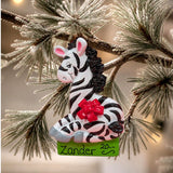 ZEBRA with a BOW Ornament