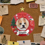 DOGS - PIT BULL- Red Wreath