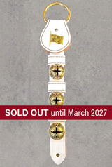 Flag Charm bell strap with matching sold-out banner lettering