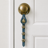 PENGUIN CHARM DOORBELL - Chubby Penguin above 3 Bells on Leather Strap