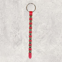 9 Small Nickel-Plated Bells on Narrow 16 inch Strap - Lg Ring Top