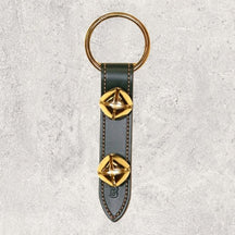 2 Plated Bells on Wide Stitched 8" Strap