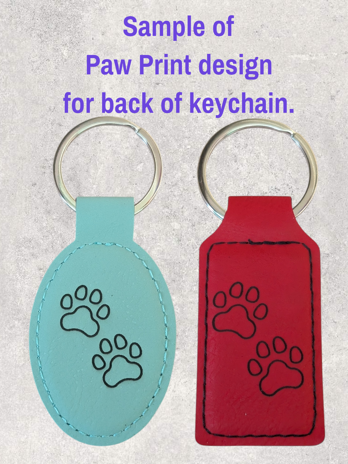 KEYCHAIN - SAINT BERNARD  - Leatherette - Personalizable